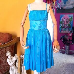 Vintage Blue Floral Beth Bowley Dress